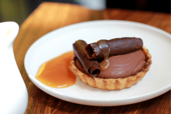 tarte au chocolat au caramel