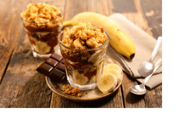 crumble chocolat banane